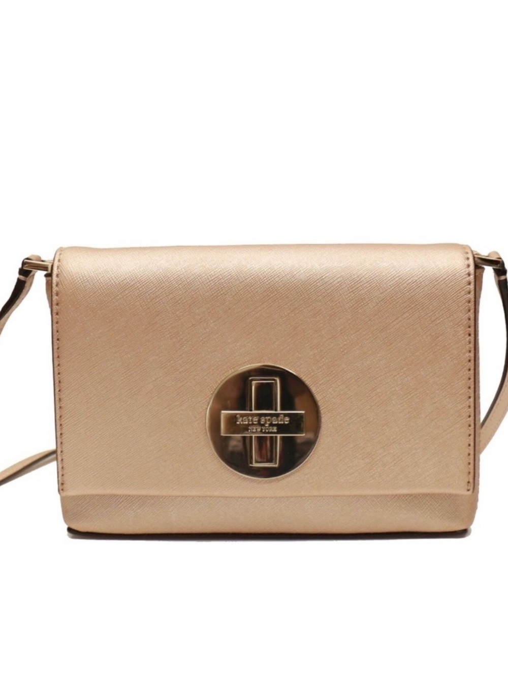 Kate Spade Sally Newbury Lane Leather Crossbody Pink Rose Gold Handbag NWT
